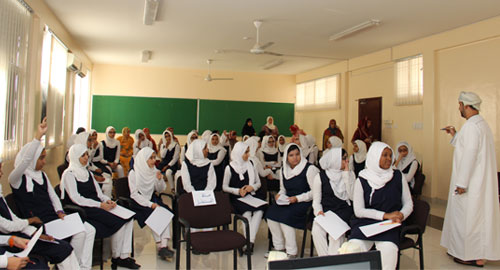 NHRC Presents about Human Rights in Dohat Al Adab Girls School